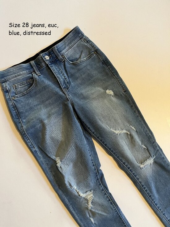 Size 28 Lularoe jeans, blue, distressed (164) - Picture 1 of 3